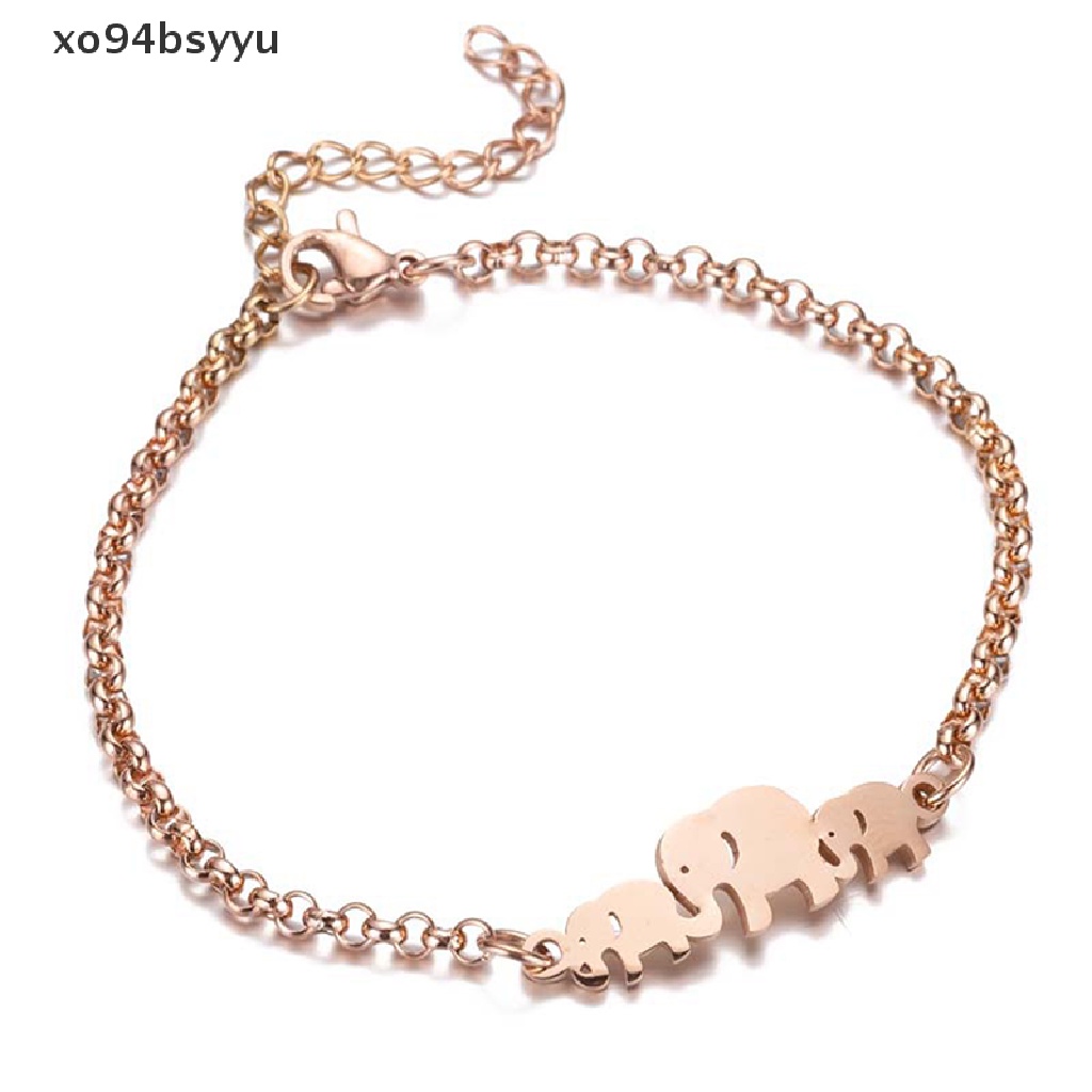 Vòng Tay xo94bsyyu Chất Liệu Thép Không Gỉ Mặt Hình Con Voi