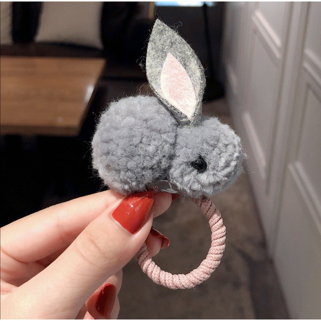 [SIÊU CUTE] Cột tóc hình chú thỏ bông vô cùng đáng iu