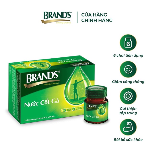 Combo 2 Hộp 6 Chai Nước Cốt Gà BRAND'S (42ml/Chai)-Freeship đơn hàng 50k