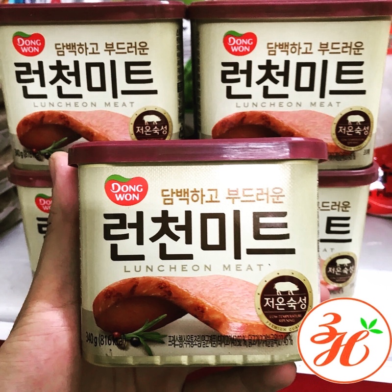 Thịt hộp Dongwon 340g nắp nâu - Hàn Quốc