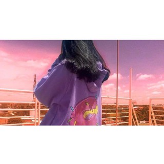 Áo hoodie tím DONUT