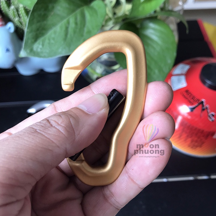 Móc khóa carabiner móc treo đồ chữ D đa năng hợp kim nhôm cắm trại dã ngoại - MUÔN PHƯƠNG SHOP
