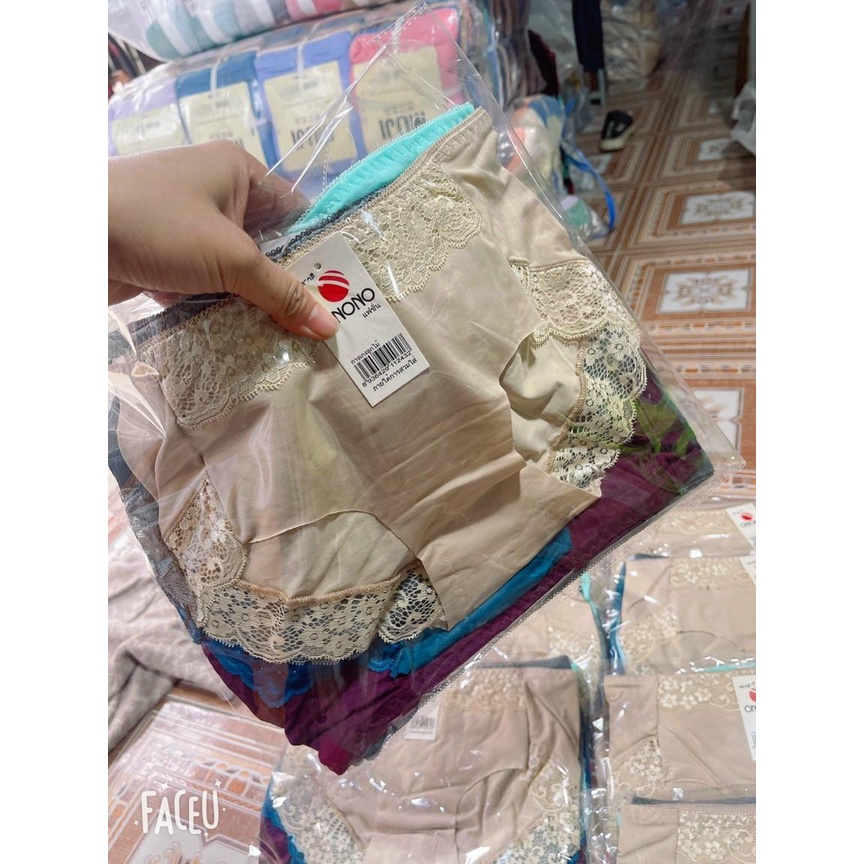 Quần lót Cotton phối ren thông hơi thoáng mát cho phái nữ MS03