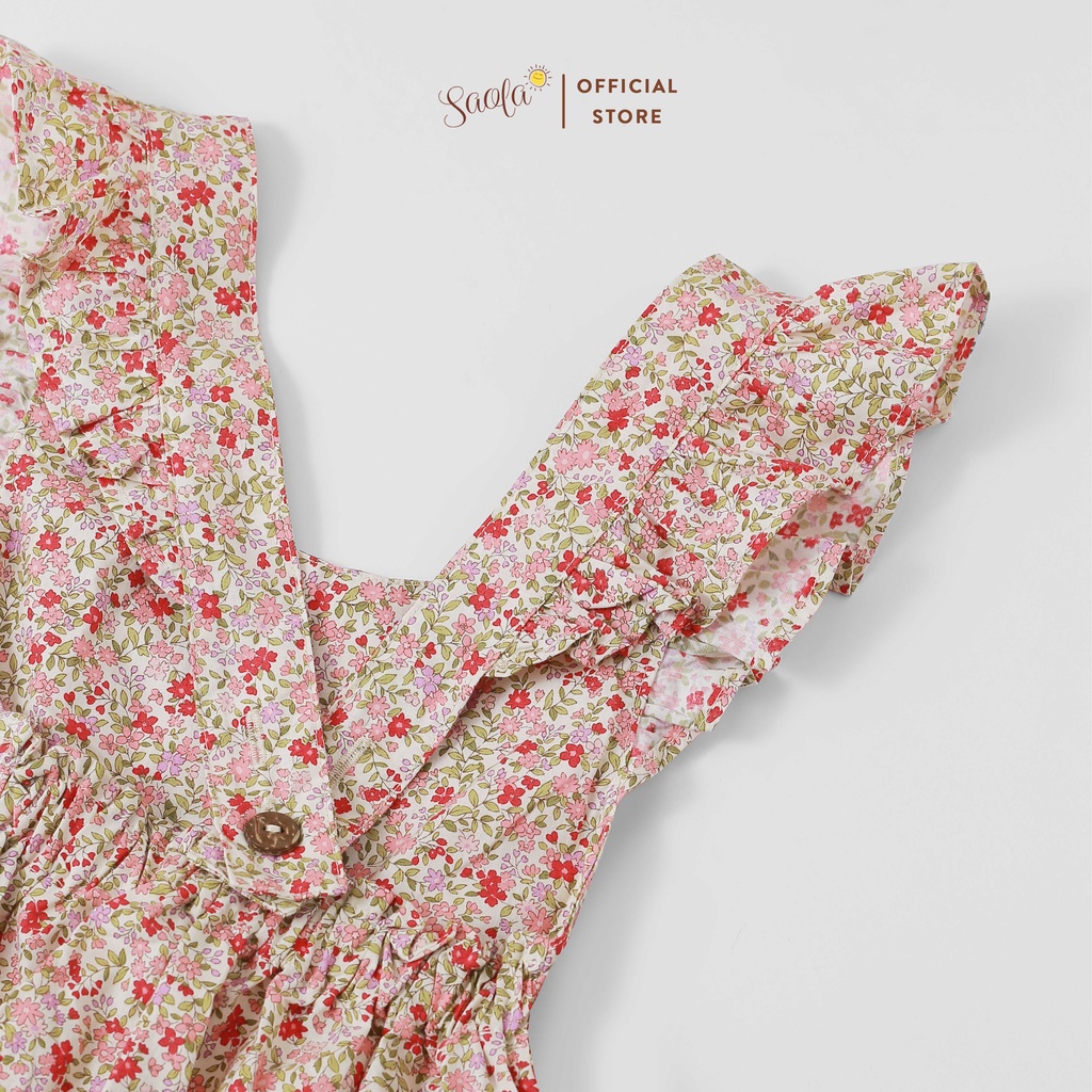 Đầm/ Váy Bé Gái Chất Cotton Thô Họa Tiết Hoa Nhí Xinh Xắn - EDNA DRESS - DRC004 - SAOLA KIDS CLOTHING