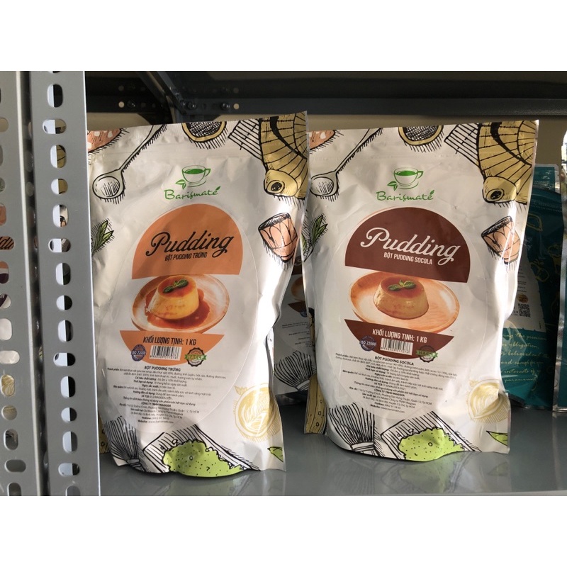 Bột Pudding Barismate trứng, socola, khoai môn..-