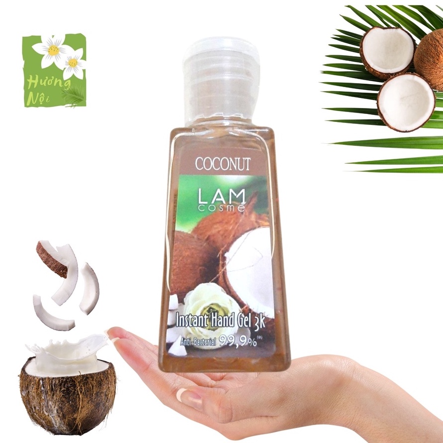 Gel rửa tay khô hương dừa Lamcosme 60ml