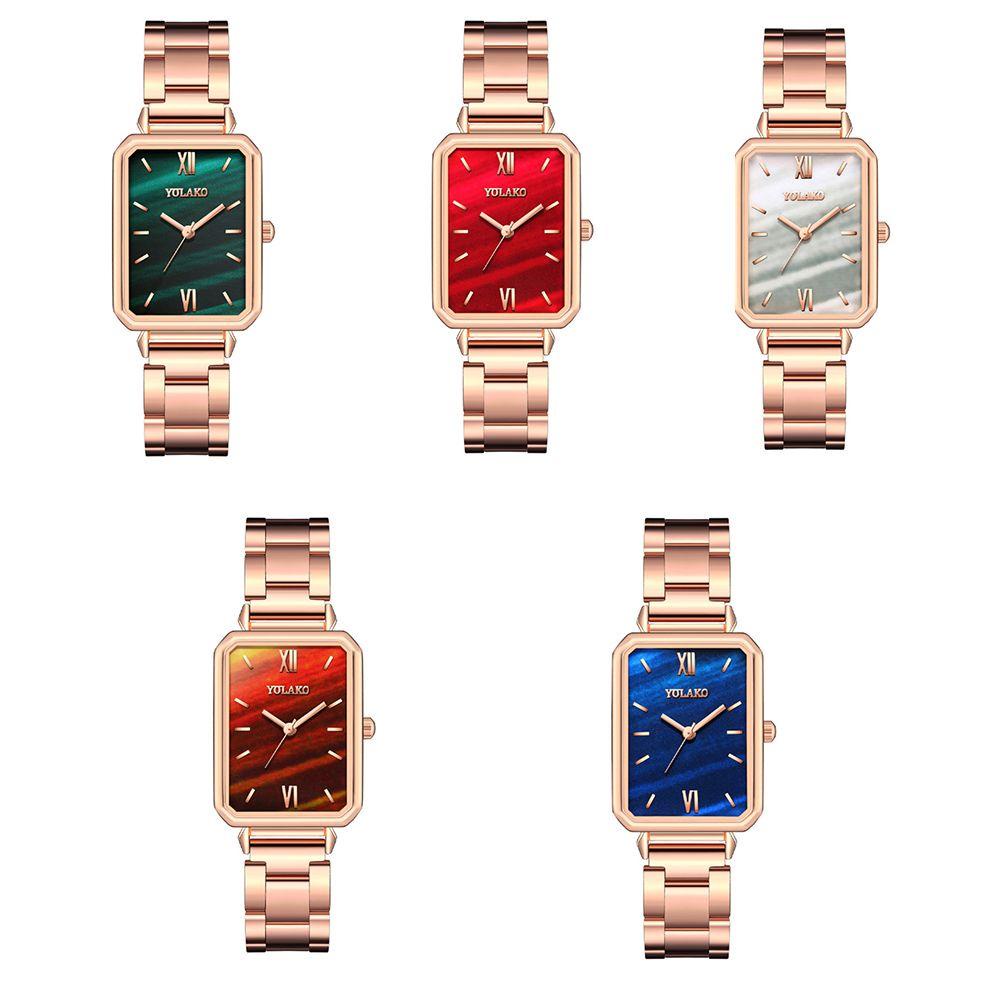 Đồng Hồ Đeo Tay Mặt Chữ Nhật Họa Tiết Đá Cẩm Thạch Thời Trang Cho Nữ