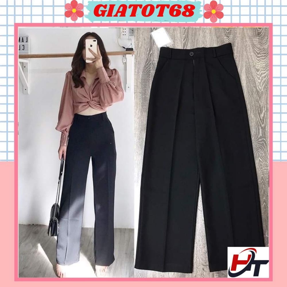 Quần ống suông, ống rộng khuy giữa chất vitex GT 11