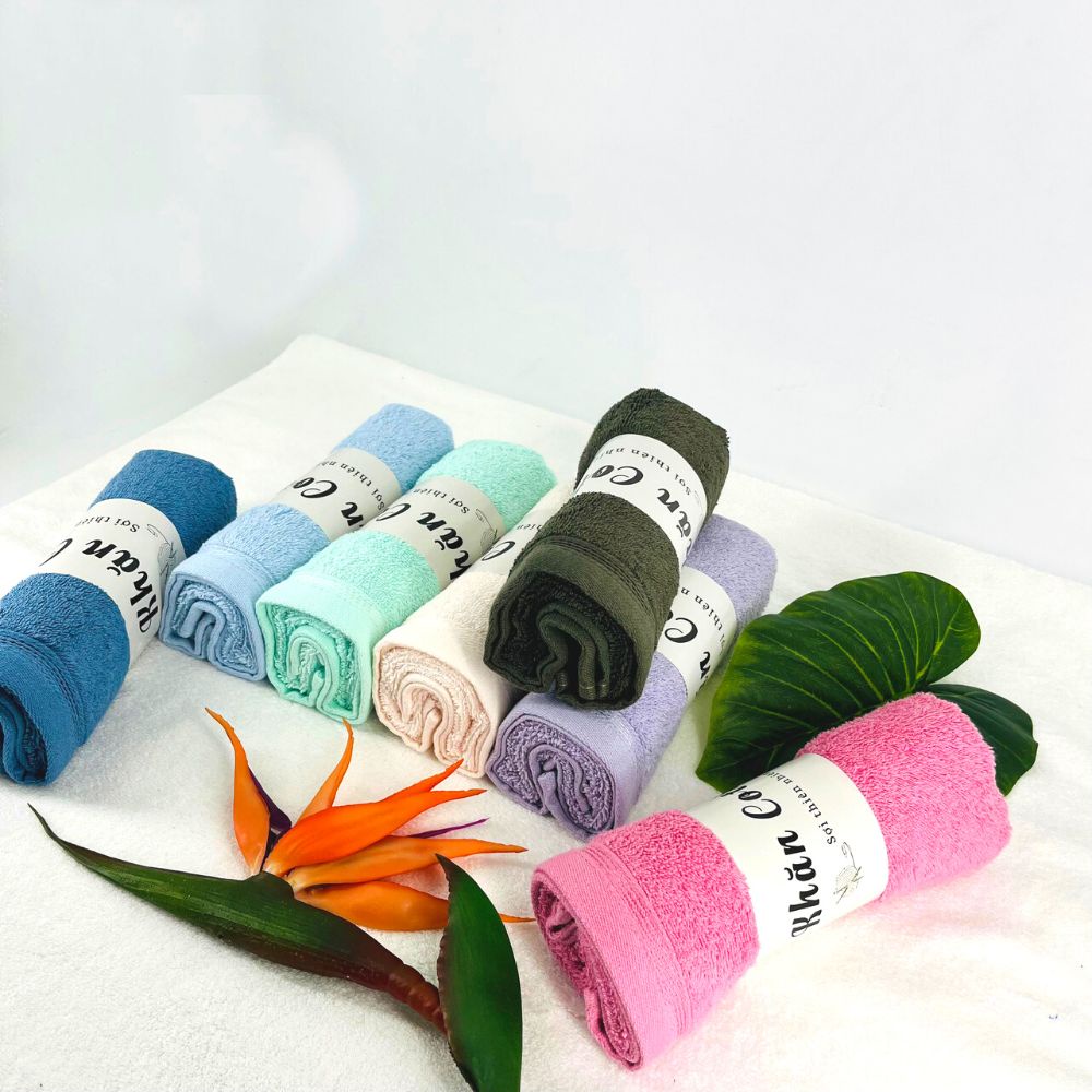 [COMBO 4 KHĂN MẶT] Khăn Mặt Cotton Cao Cấp Thiện Phú 34x80cm, Khăn Đa Năng Y457 Bông Sợi Thấm Nước Tốt