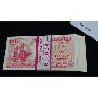 Image of 100 rupiah perahu pinisi tahun 1992 UNC BARU