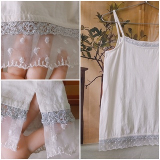 |2hand| Áo 2 dây cotton nhật archives phối ren