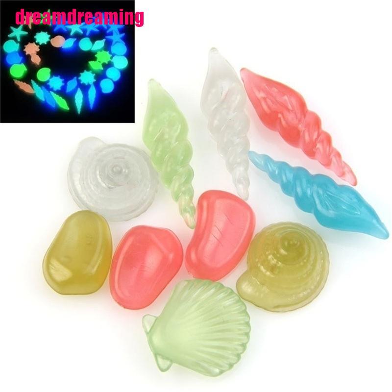 Bộ 10 Viên Đá Dạ Quang Trang Trí Bể Cá