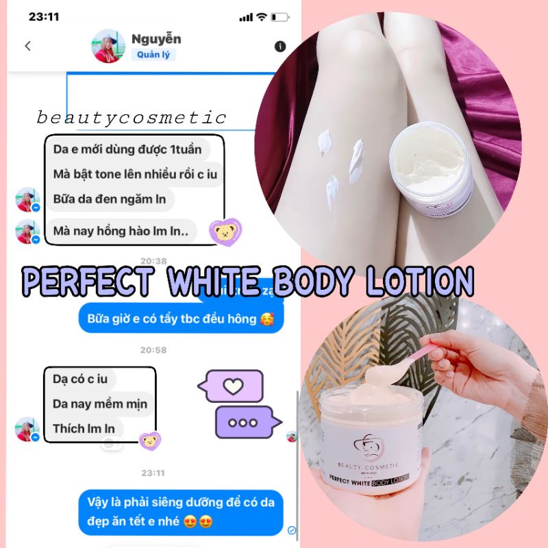 KEM DƯỠNG TRẮNG DA PERFECT WHITE BODY LOTION 500GR