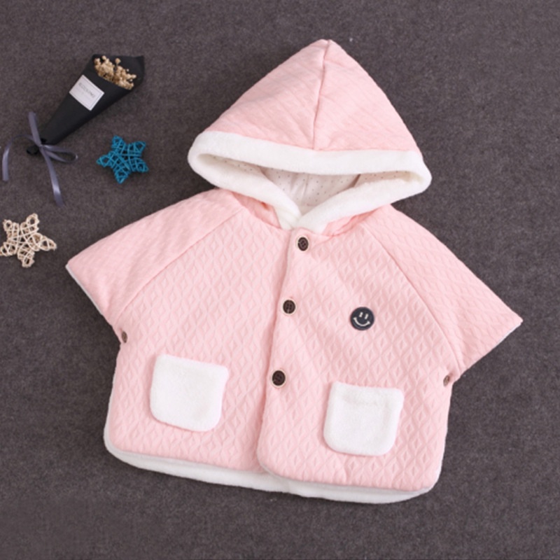 Áo khoác nỉ bông lót lông dày ấm tay ngắn cho bé dễ vận động
