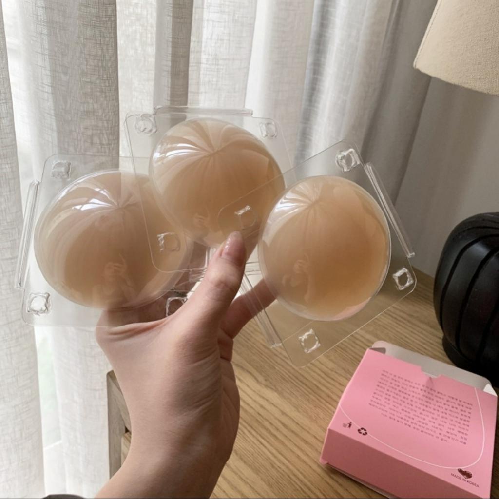 Hộp 3 Đôi Dán Ngực Silicon Nhiệt Tự Thân ,Vỏ Hộp Hồng Giấy Hot Musebra