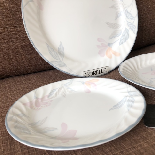 Dĩa thuỷ tinh Mỹ Pink Trio Corelle (18cm-23cm-26cm)