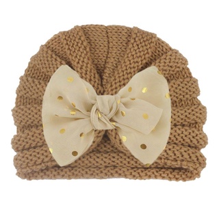 HABELYI Mũ Turban Đan Len Co Dãn Cho Bé