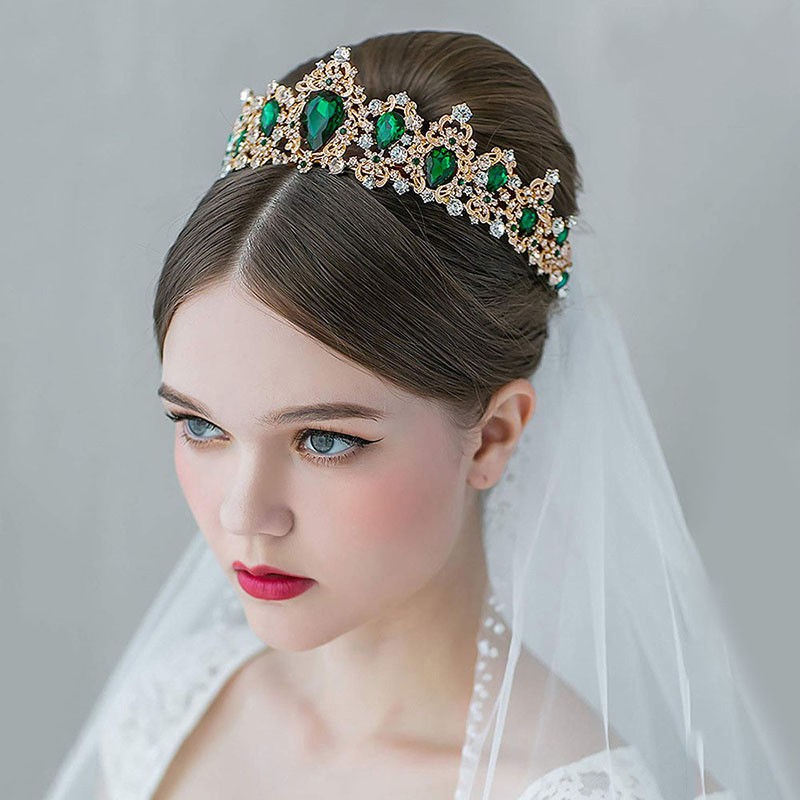 Vương miện công chúa 3 màu tùy chọn phong cách cổ điển