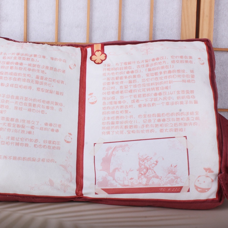 Gối Nhồi Bông Giữ Ấm Tay Hình Quyển Sách Kể Chuyện Aie Genshin Imapct Klee Story Dành Cho Trẻ Em Trang Trí Nhà Cửa