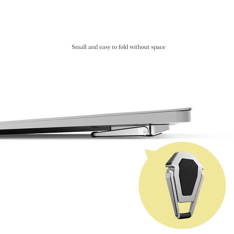 1 Cặp Giá Đỡ Laptop Bằng Kim Loại Chống Trượt Cách Nhiệt Có Thể Gập Lại Tiện Dụng