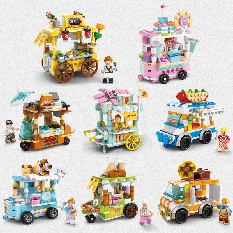 Bộ Đồ Chơi Lego Lắp Ráp Mô Hình Cửa Hàng Bánh / Logo Nike / Starbucks Độc Đáo Cho Bé