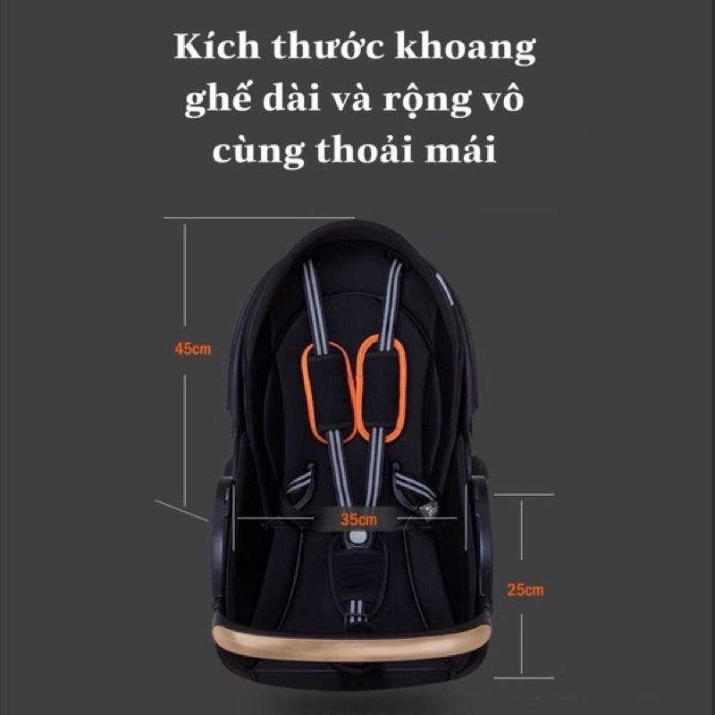 Xe Đẩy Baobaohao V9 Cho Bé Gấp Gọn Có Tư 3 Tư Thế Nằm, Ngả,ngồi Đẩy 2 Chiều Cho Trẻ Sơ Sinh Từ 0-5 Tuổi Bảo Hành 6 Tháng