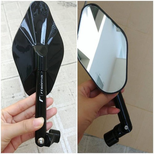Gương kính chiếu hậu xe máy rizoma kiêu Elisse màu đen Vindecal BD