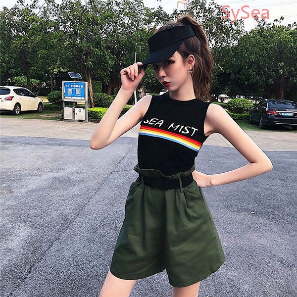 Áo ba lỗ ôm dáng họa tiết sọc ngang thời trang nữ trẻ trung năng động