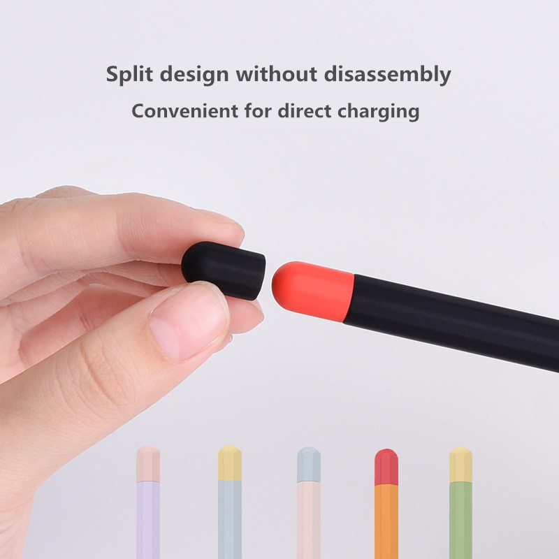 Vỏ Bảo Vệ Bút Cảm Ứng Apple Pencil 2 Màu Sắc Tương Phản Bằng Silicon Chống Trượt