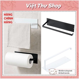 Móc dán tường treo giấy ăn, móc đồ siêu dính, chất liệu thép cac bon chống gỉ  22 x 6 cm - Việt thư