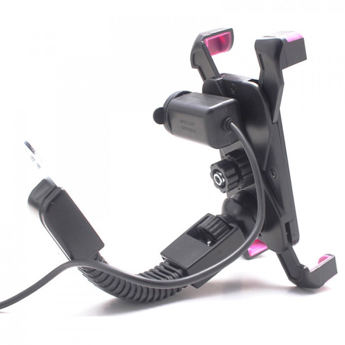 Giá Đỡ Kẹp Điện Thoại 2 In 1 Gắn Trên Xe Máy Có Đầu Sạc Điện Thoại Cổng Usb | BigBuy360 - bigbuy360.vn