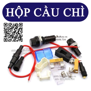 Hộp lắp cầu chì ống thủy tinh có dây điện