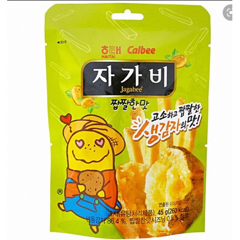 HAITAI)/ Bimbim SNACK JAGABEE VỊ MẶN 45g / 해태)자가비 짭짤한맛