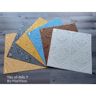 XỐP DÁN TƯỜNG TÂN CỔ ĐIỂN HOA MỚI 70x70cm dán tường, dán trần sang trọng