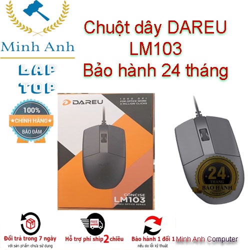 Chuột máy tính có dây LM103 Darau - Bảo hành 24 tháng