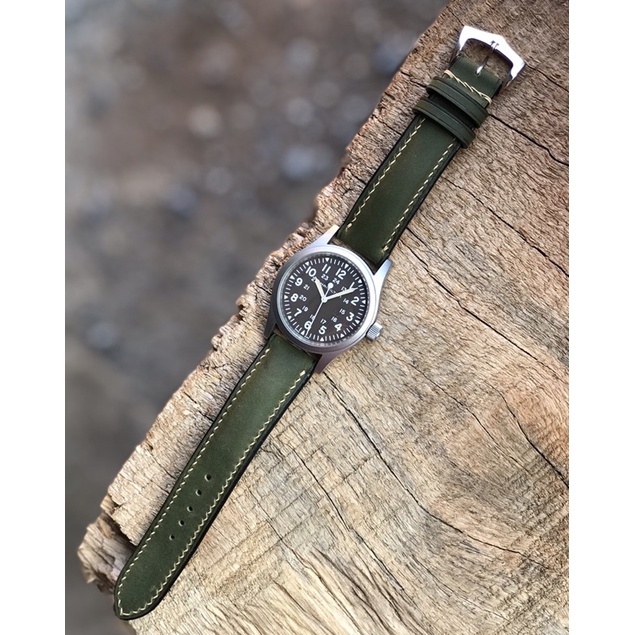 Dây da đồng hồ Olive