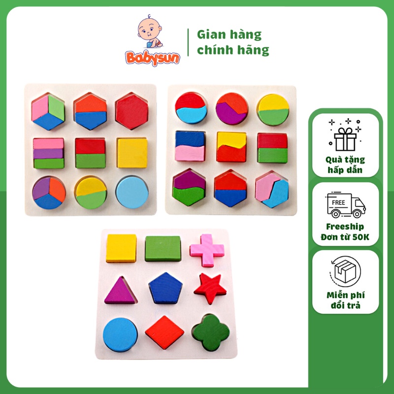 Bảng Ghép Hình Khối Cho Bé Loại Đẹp- Đồ Chơi Phát Triển Trí Tuệ