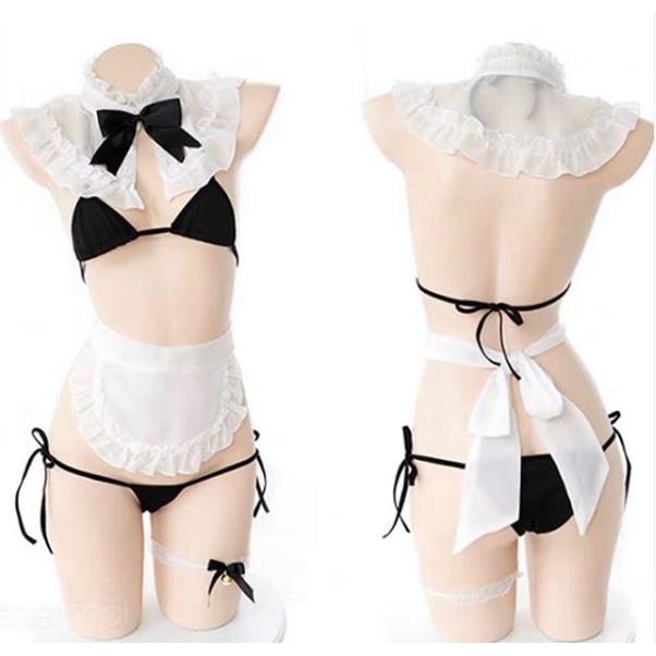 (Có sẵn, ảnh thật) Set đồ cosplay hầu gái sexy 2 mảnh mẫu mới 2020 Sexy Maid kèm phụ kiện quần lọt khe | BigBuy360 - bigbuy360.vn