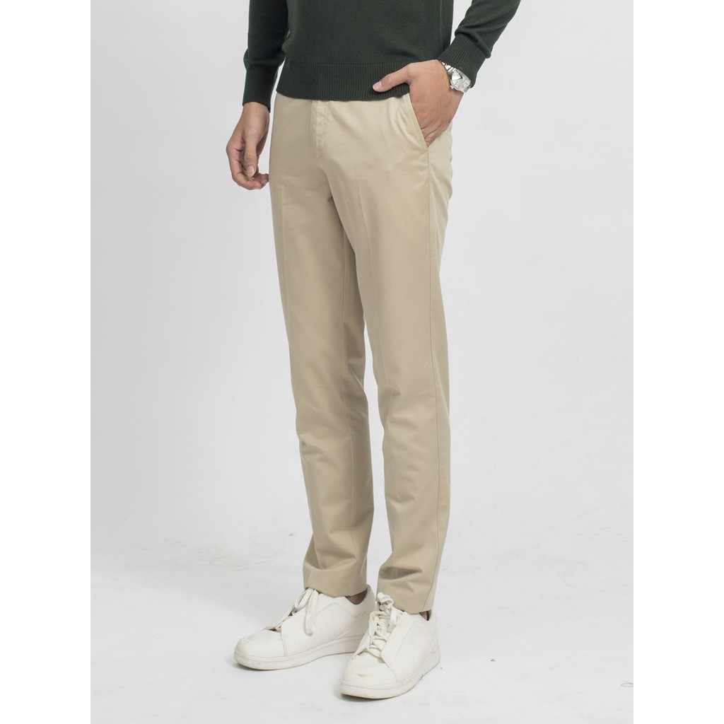 Quần Kaki Nam Aristino AKKR04 Màu Be 103 Dáng Slim Fit Chất Liệu Cotton