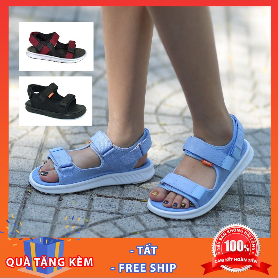 Sandal Vento chính hãng nam nữ SD-NB02 quai dán, Dép quai hậu đế bệt đi học, đi làm