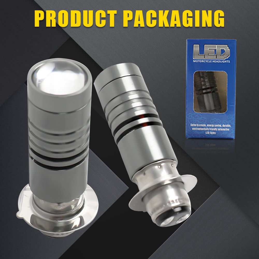 UNI-SHINE 1PCS Motorcycle  LED Headlight H4 H6 / BA20D P15D Moto LED Bulb 6000LM Hi-Lo Accessories 12V 24V Lighting