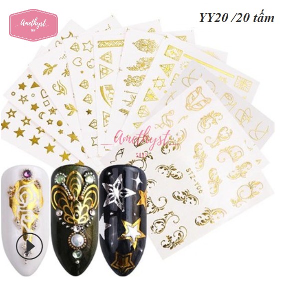 Set Bộ Sticker Dán Trang Trí Móng - Nhóm 1