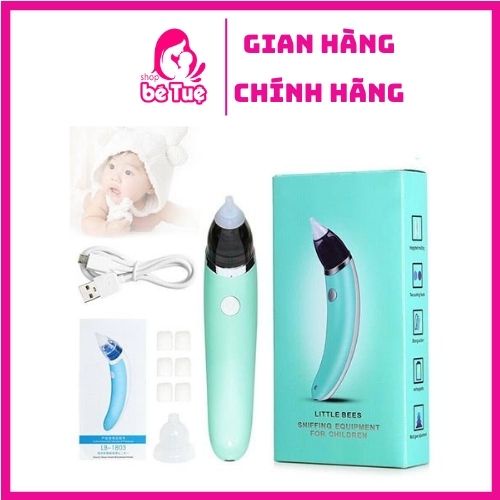 [Hút mũi điện] Máy hút mũi cho bé LITTLE BEES pin điện, dụng cụ vệ sinh mũi tự động cho bé sơ sinh