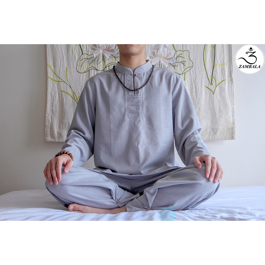 Quần áo Thiền cho phật tử, người tập yoga Zambala ZBL_N010 - Nam Cổ Cao
