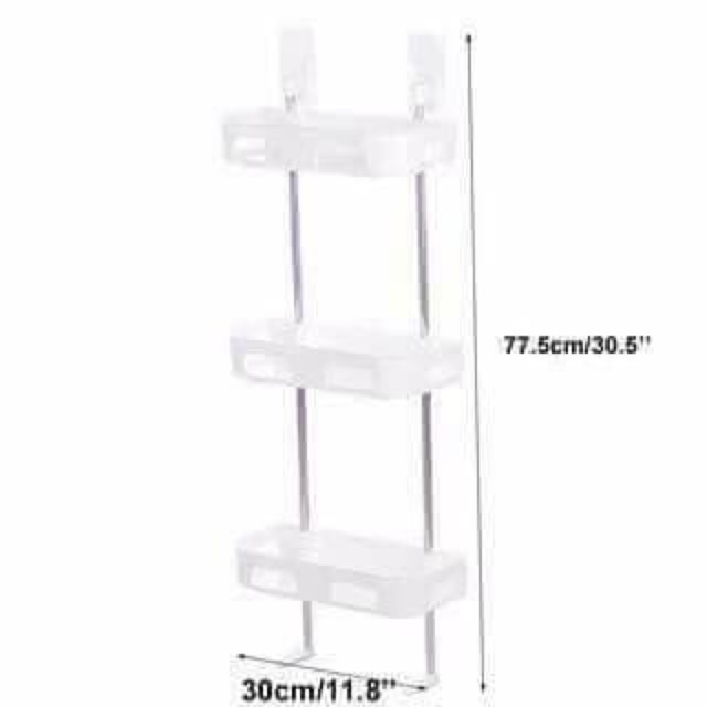 Kệ nhựa toilet nhà vệ sinh 3 tầng, khung inox KT 78x30x16cm