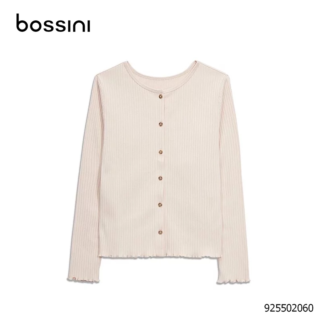 [Mã BMBAU50 giảm 50K đơn 150K] Áo tay dài nữ thun gân có hai kiểu mặc Bossini 925502060