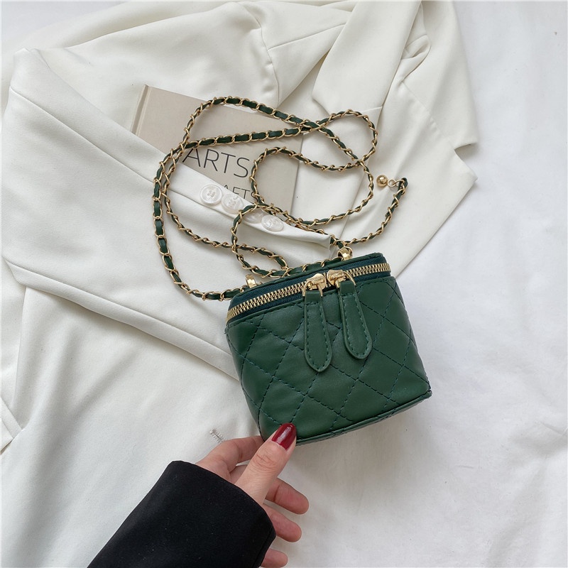 Thời Trang Túi Xách Thêu Họa Tiết Hình Thoi Phong Cách retro Cho Nữ