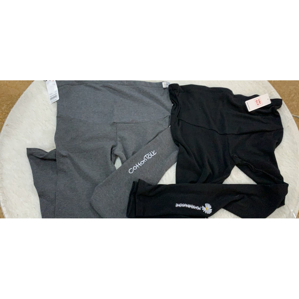 Quần Bầu - Quần Legging Hình Hoa Cúc Xinh Xắn Cho Mẹ Bầu Có Dây Điều Chỉnh