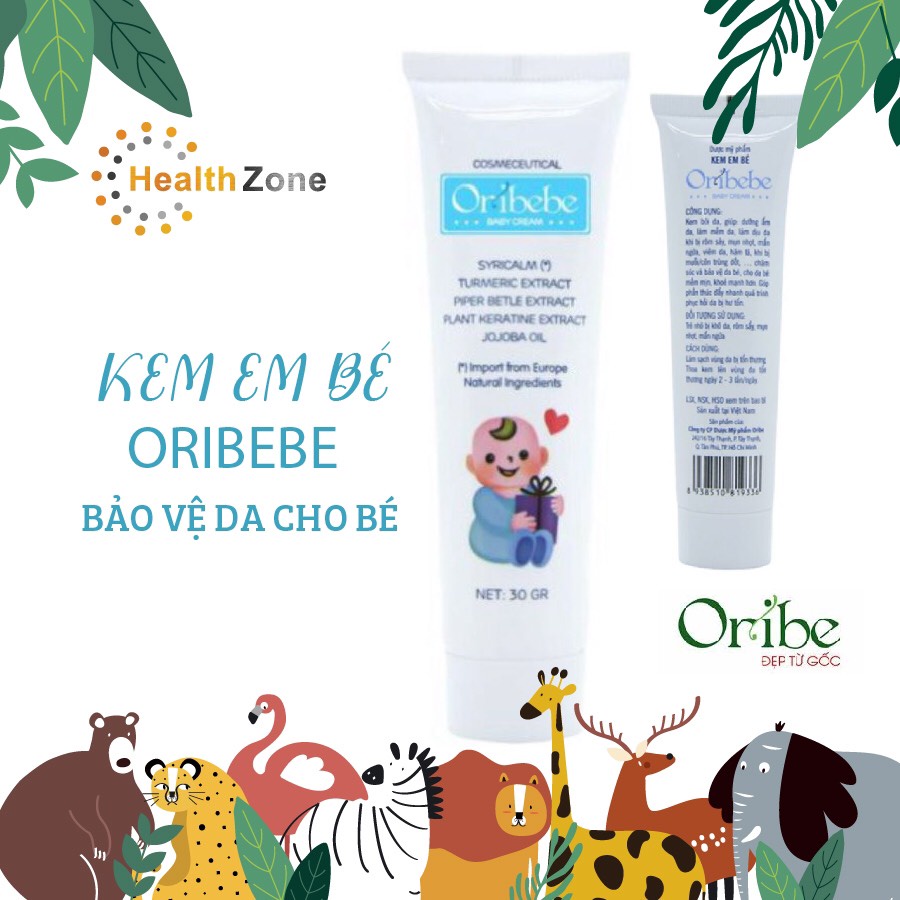 Kem Oribebe Baby Cream - Dưỡng Ẩm Da, Ngăn Ngừa Rôm Sẩy, Hăm Tả, Côn Trùng Cắn