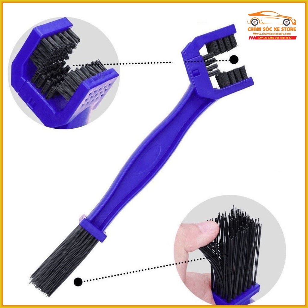 Bàn Chải Chà Sên 3D , Bàn Chải Cọ Xích Xe , Vệ Sinh Sên Xe Máy